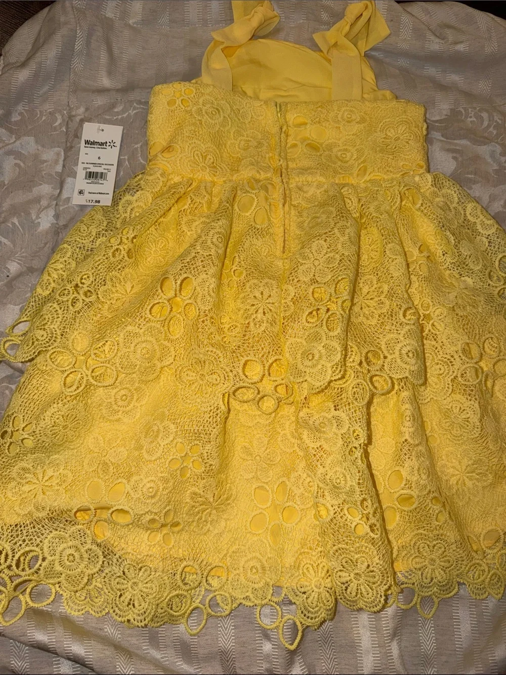 Kensie Girl Yellow Floral Lace Party Dress